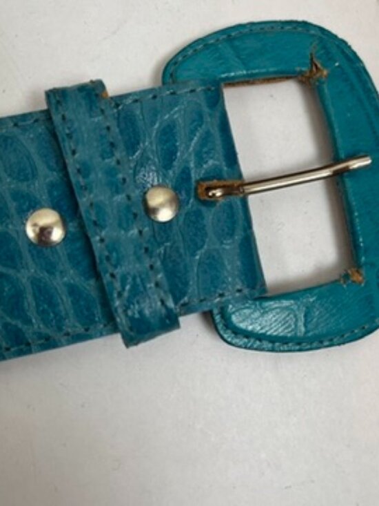 Vintage Circa Genuine Turquoise Alligator Belt main image 6